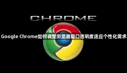 Google Chrome如何调整浏览器窗口透明度适应个性化需求1