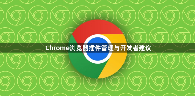 Chrome浏览器插件管理与开发者建议1