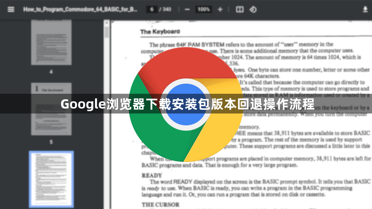 Google浏览器下载安装包版本回退操作流程1