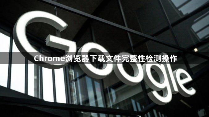 Chrome浏览器下载文件完整性检测操作1