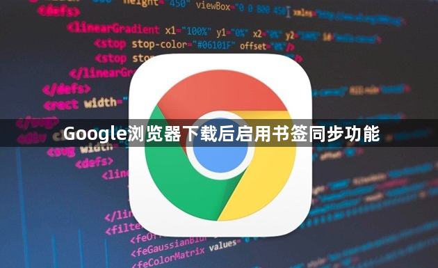 Google浏览器下载后启用书签同步功能1