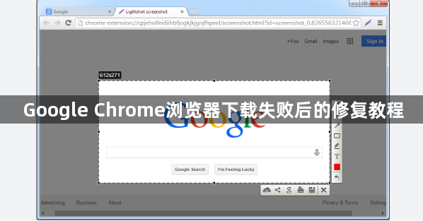 Google Chrome浏览器下载失败后的修复教程1