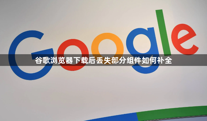 谷歌浏览器下载后丢失部分组件如何补全1