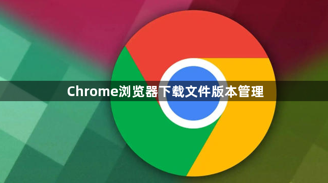 Chrome浏览器下载文件版本管理1