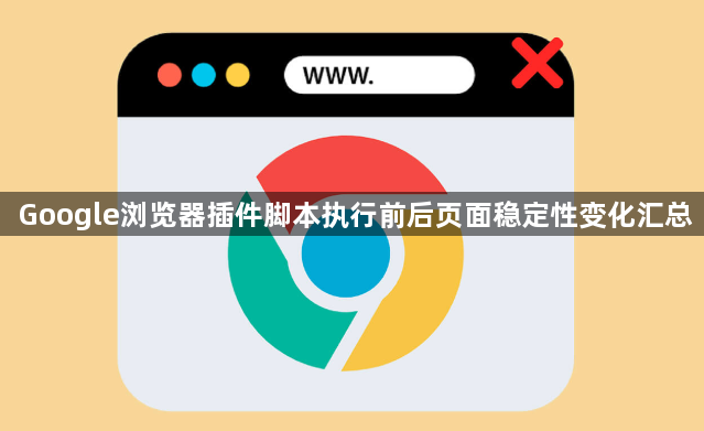 Google浏览器插件脚本执行前后页面稳定性变化汇总1