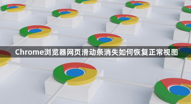 Chrome浏览器网页滑动条消失如何恢复正常视图1