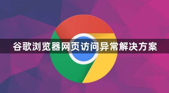 谷歌浏览器网页访问异常解决方案1