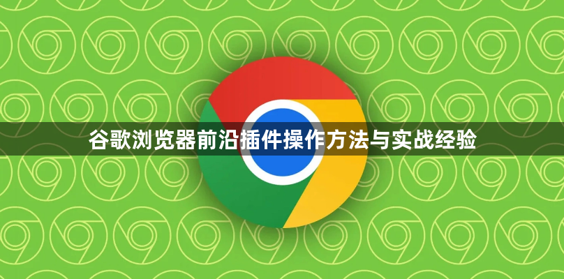 谷歌浏览器前沿插件操作方法与实战经验1