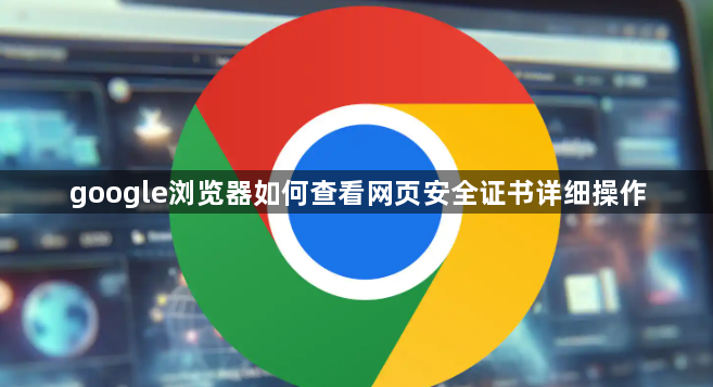 google浏览器如何查看网页安全证书详细操作1