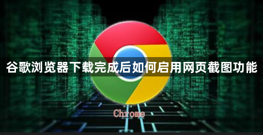 谷歌浏览器下载完成后如何启用网页截图功能1
