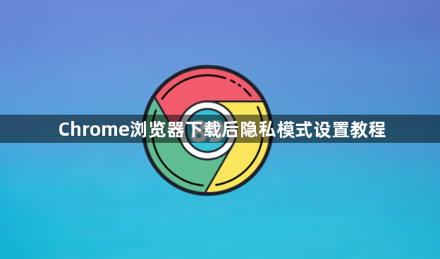 Chrome浏览器下载后隐私模式设置教程1