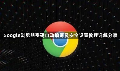 Google浏览器密码自动填写及安全设置教程详解分享1