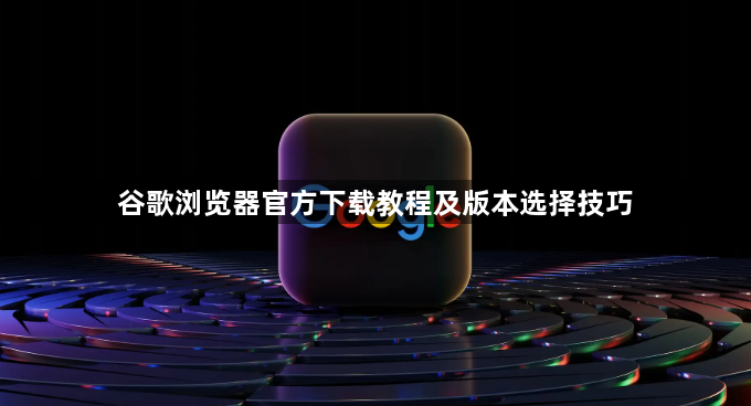 谷歌浏览器官方下载教程及版本选择技巧1